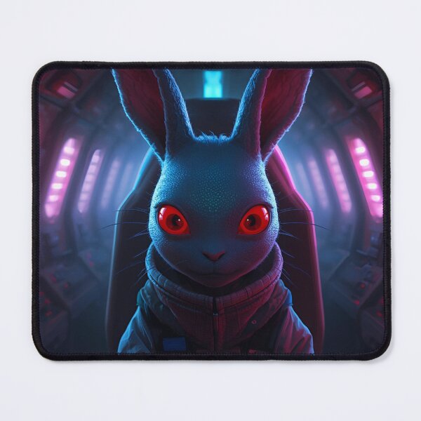 Item preview, Spacefaring Hare in Futuristic Cockpit designed and sold by Vvmd.