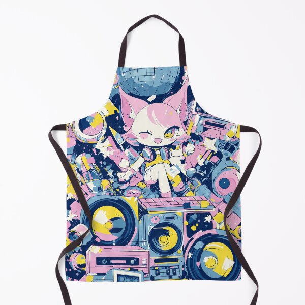Item preview, Neon Kitty Drop the Beat designed and sold by ArgentoArt.
