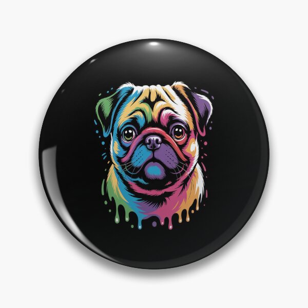 Item preview, Pug Colorful Pop Art Splash Art Tie Dye Rainbow designed and sold by JaskconLIfe23.