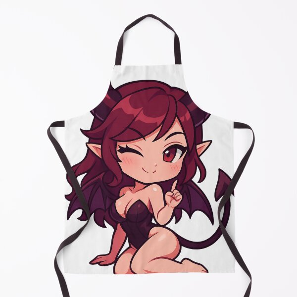 Item preview, Playful Chibi Succubus Demon Girl – Anime Mischief in Red and Black designed and sold by StickyGuys.
