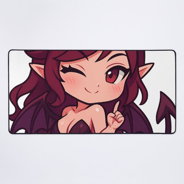 Item preview, Playful Chibi Succubus Demon Girl – Anime Mischief in Red and Black designed and sold by StickyGuys.