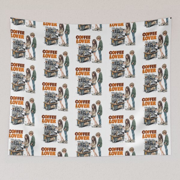 Item preview, Cute Coffee Lover Barista Machine – Adorable Coffee Shop Cartoon Art designed and sold by Grafititee.