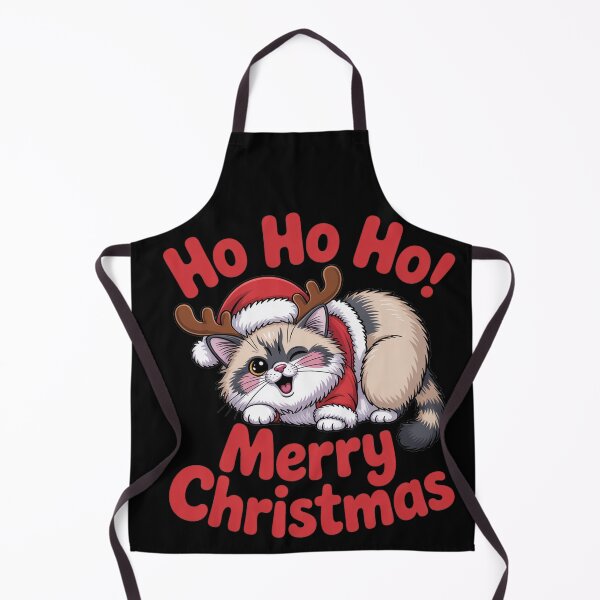 Item preview, Ragdoll cat merry Christmas Santa ho ho ho designed and sold by kaka8888.