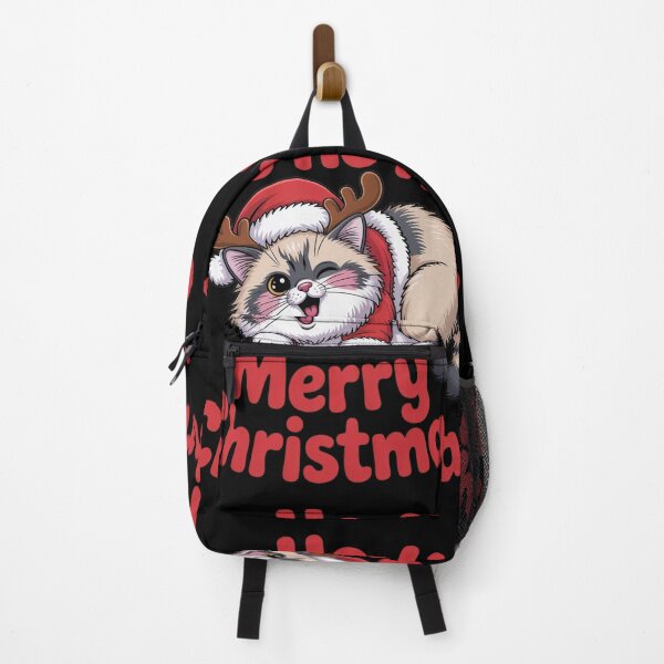 Item preview, Ragdoll cat merry Christmas Santa ho ho ho designed and sold by kaka8888.
