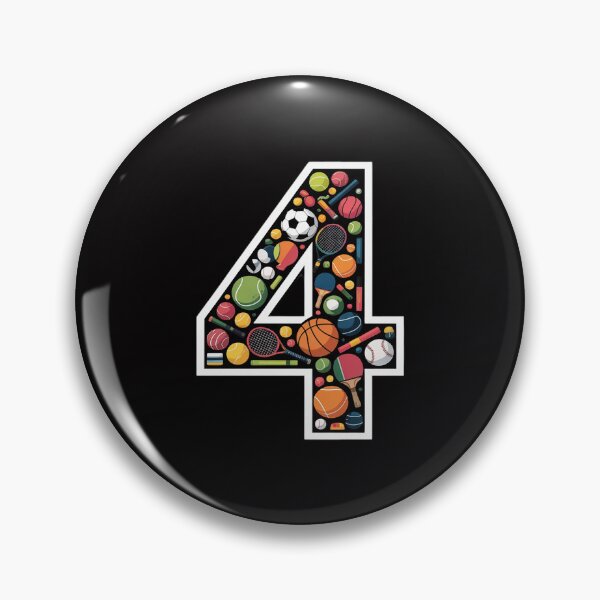 Item preview, Kids 4th Birthday Sports Big Number Four 4 Year Old Boy designed and sold by Silicula.