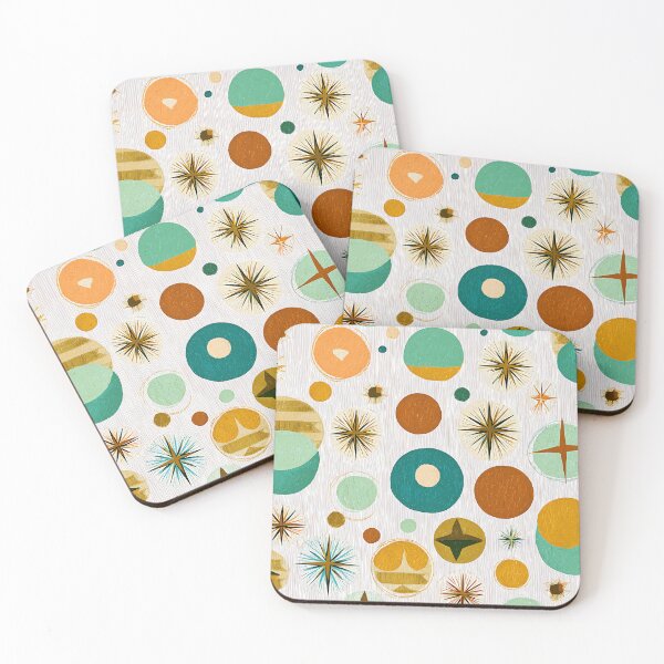 Item preview, Mid-Century Modern Golden, Orange, And Green Abstract Designs  designed and sold by DEC02.