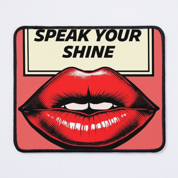 Item preview, Speak Your Shine Retro Red Lips Pop Art designed and sold by Trueways.