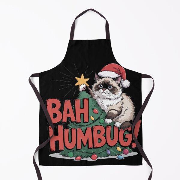 Item preview, Ragdoll cat merry Christmas Santa Bah Humbug designed and sold by kaka8888.