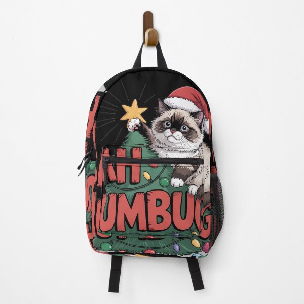 Item preview, Ragdoll cat merry Christmas Santa Bah Humbug designed and sold by kaka8888.
