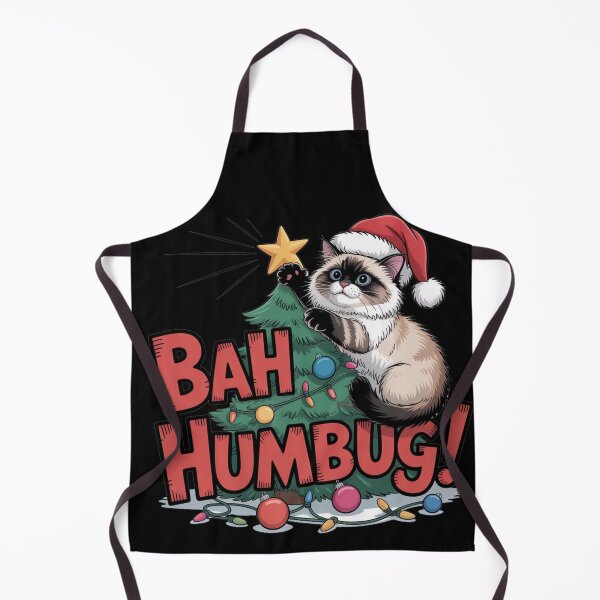 Item preview, Ragdoll cat merry Christmas Santa Bah Humbug designed and sold by kaka8888.