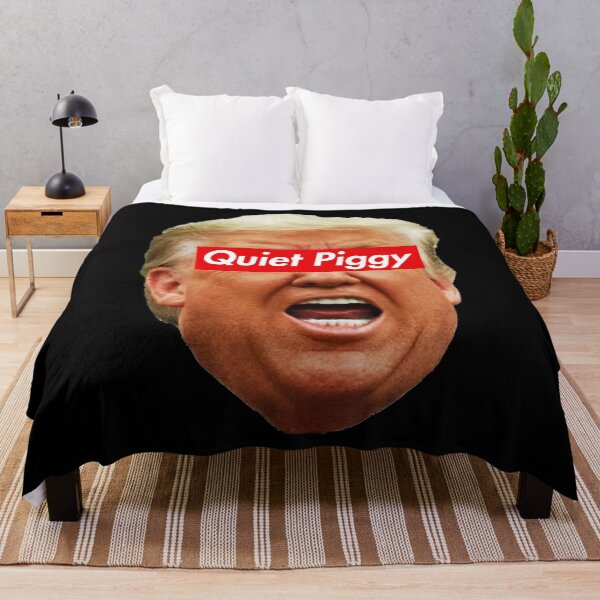 Aperçu de l'œuvre Quiet Piggy - anti-Trump créée et vendue par Thelittlelord.