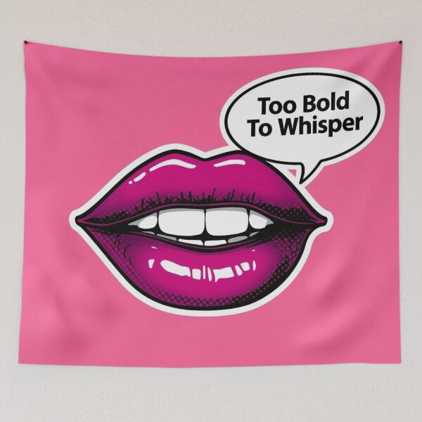 Item preview, Too Bold to Whisper Magenta Lips Pop Art Design designed and sold by Trueways.