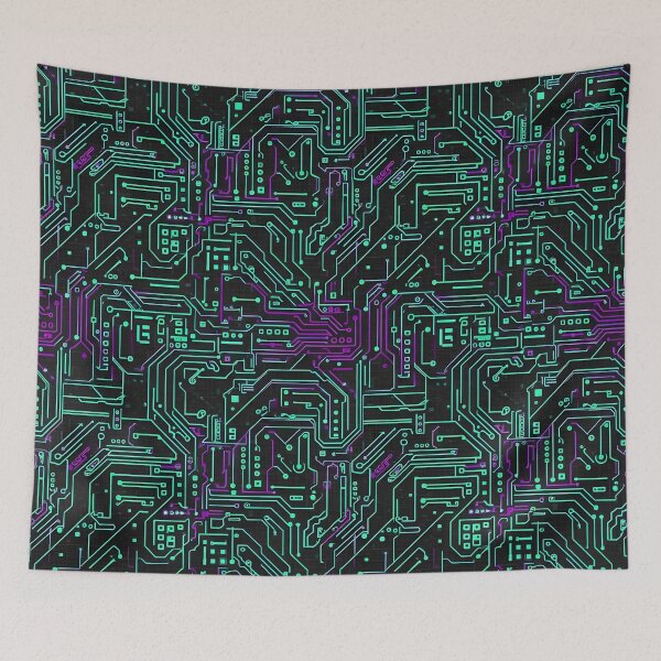 Item preview, Cyber Neon Circuit designed and sold by Kaleidoscope Print.