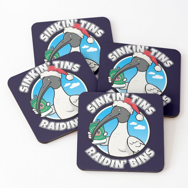 Item preview, Sinkin' tins, raidin' bins - Aussie Christmas ibis - Australian Christmas design designed and sold by messy-nessie.
