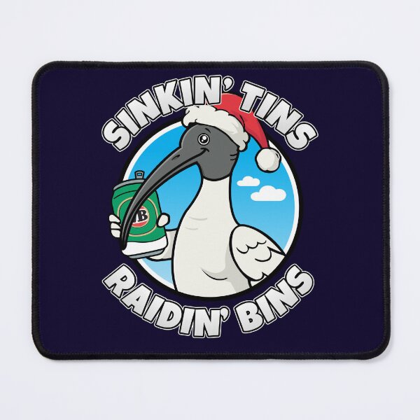 Item preview, Sinkin' tins, raidin' bins - Aussie Christmas ibis - Australian Christmas design designed and sold by messy-nessie.