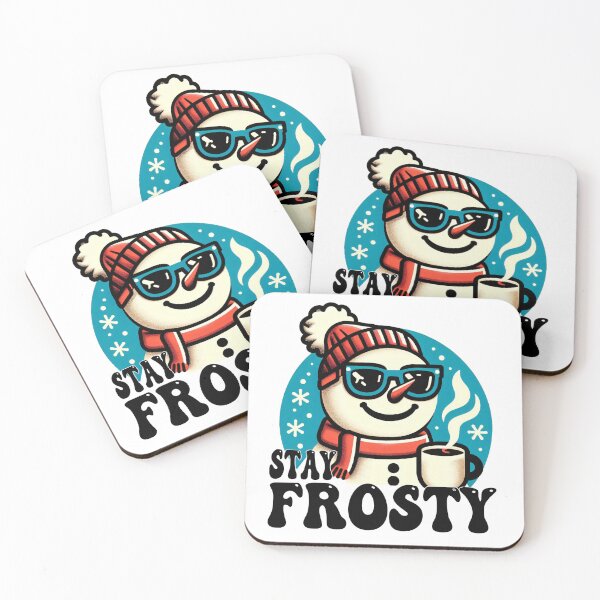 Item preview, Stay Frosty Snowman Winter Coffee Retro Holiday Illustration designed and sold by socozora.