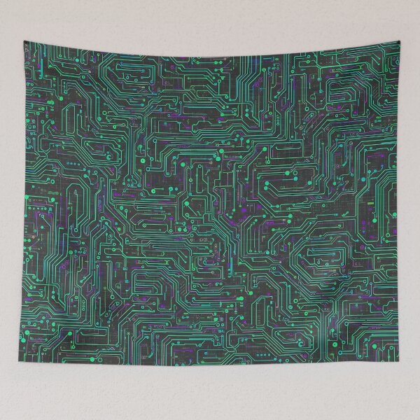Item preview, Cyber Circuit Mesh designed and sold by Kaleidoscope Print.