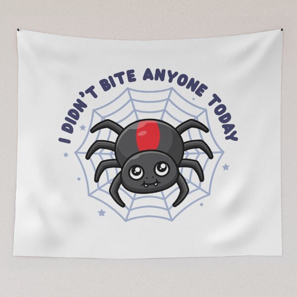 Item preview, Cute Australian redback spider joke - I didn't bite anyone today (on light colors) designed and sold by messy-nessie.