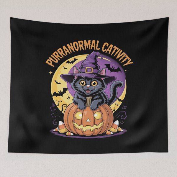 Item preview, Purranormal Cativity Funny Halloween Black Cat Witch designed and sold by TechnicalSara.