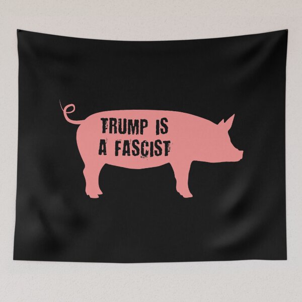 Item preview, Trump is a fascist (pink pig) designed and sold by Thelittlelord.