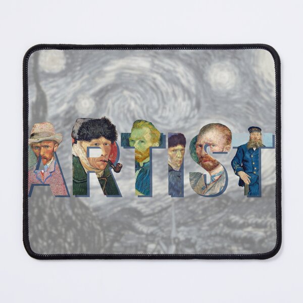 Item preview, Starry Night Van Gogh Letter Art – Portrait Typography Wall Decor designed and sold by WhimsyBunnyGarden.