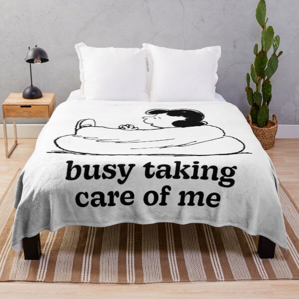 Item preview, Peanuts Busy Taking Care Of Me Funny Self Care Quote designed and sold by CedriMark.