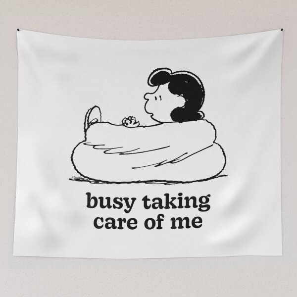 Item preview, Peanuts Busy Taking Care Of Me Funny Self Care Quote designed and sold by CedriMark.