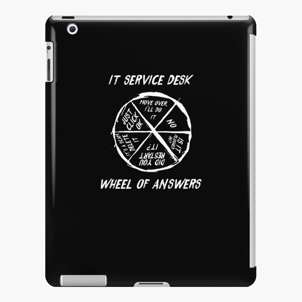 Funny Wheel Of Answers It Help Desk It Support Staff T Shirt Ipad