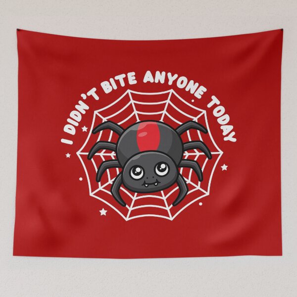 Item preview, Cute Australian redback spider joke - I didn't bite anyone today (on dark colors) designed and sold by messy-nessie.