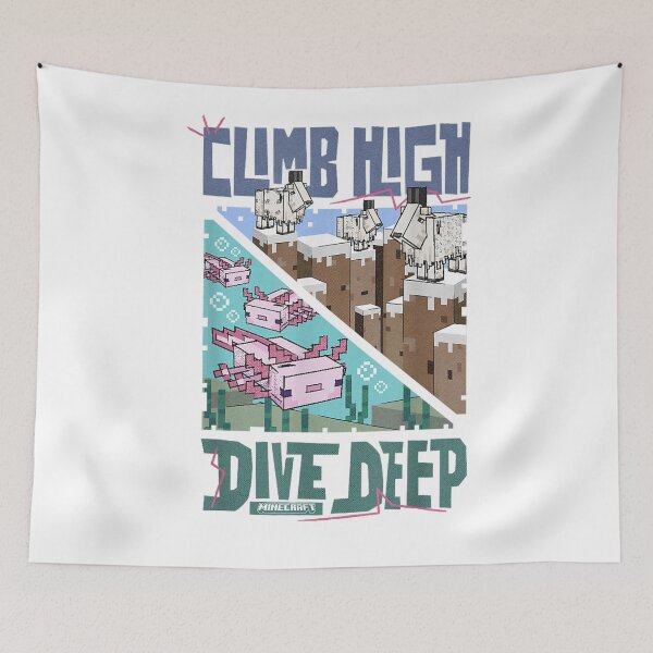 Item preview, Climb High Dive Deep Pixel Art Axolotl And Goat designed and sold by CedriMark.
