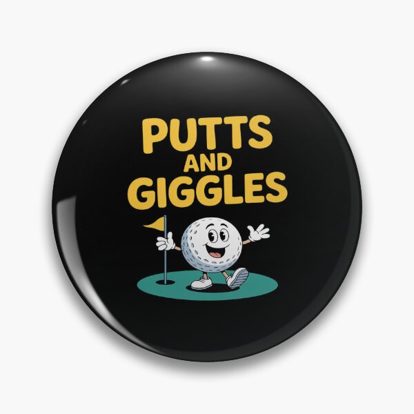 Item preview, Putts and Giggles  Golf Pun Cartoon Graphic designed and sold by TechnicalSara.