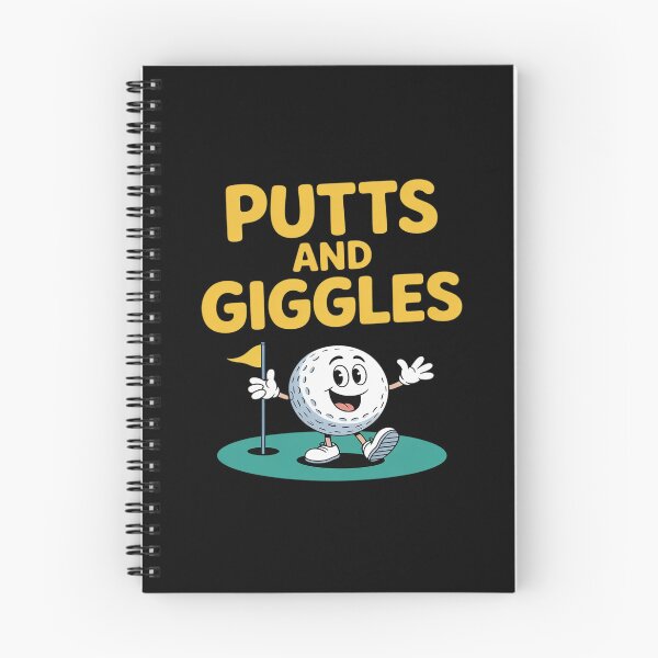 Item preview, Putts and Giggles  Golf Pun Cartoon Graphic designed and sold by TechnicalSara.