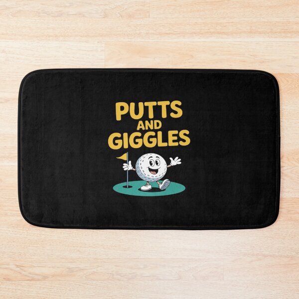 Item preview, Putts and Giggles  Golf Pun Cartoon Graphic designed and sold by TechnicalSara.