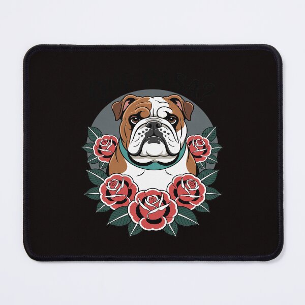 Item preview, Que Pasa English Bulldog Roses Tattoo designed and sold by TechnicalSara.