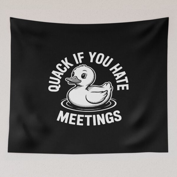 Item preview, Quack If You Hate Meetings Rubber Ducky designed and sold by TechnicalSara.