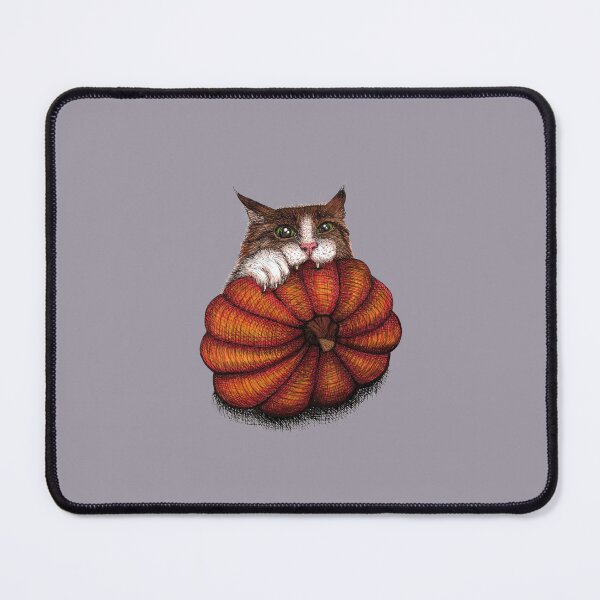 Item preview, Cranky Kitty Cat Biting a Pumpkin designed and sold by GDiEDesigns.
