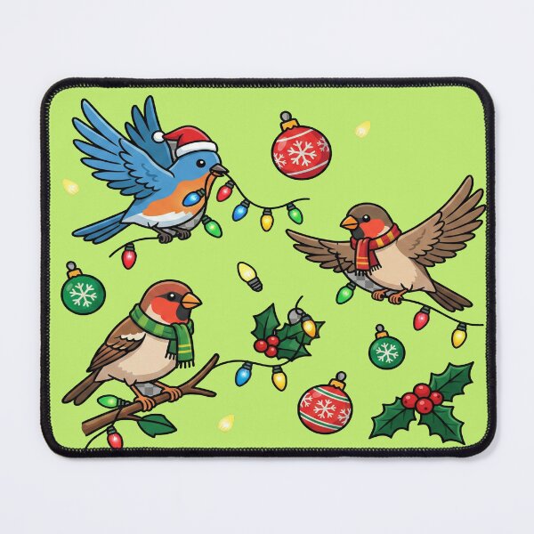 Item preview, Christmas Birds Holiday Celebration – Cute Festive Bird Illustration for Stickers / T-Shirts / Mugs designed and sold by Soft Strength Studio.