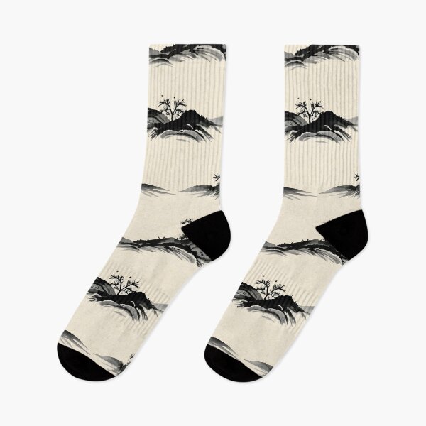 Item preview, Sumi Ink Landscape Brush Pattern designed and sold by Kaleidoscope Print.
