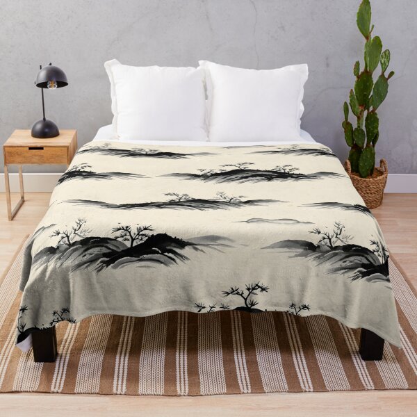 Item preview, Sumi Ink Landscape Brush Pattern designed and sold by Kaleidoscope Print.