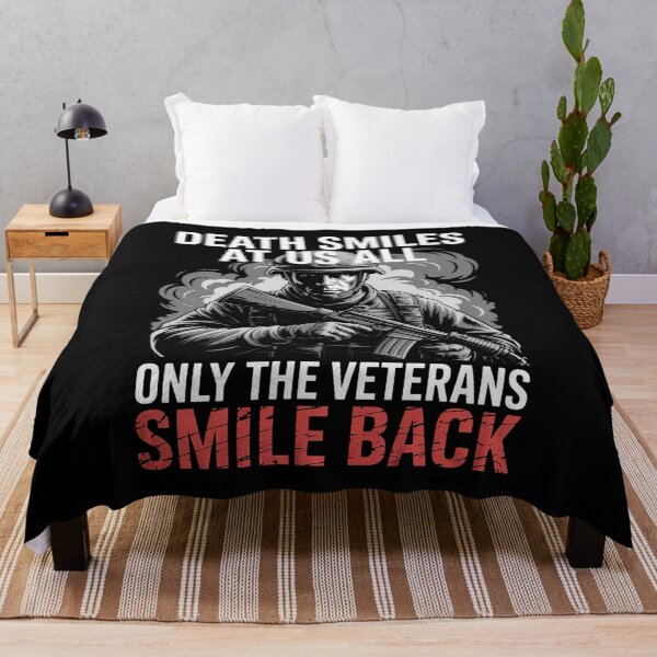 Item preview, Death Smiles At Us All Only The Veterans Smile Back designed and sold by HaileyRobel.