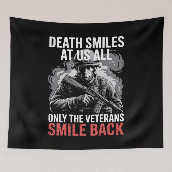 Item preview, Death Smiles At Us All Only The Veterans Smile Back  designed and sold by HaileyRobel.