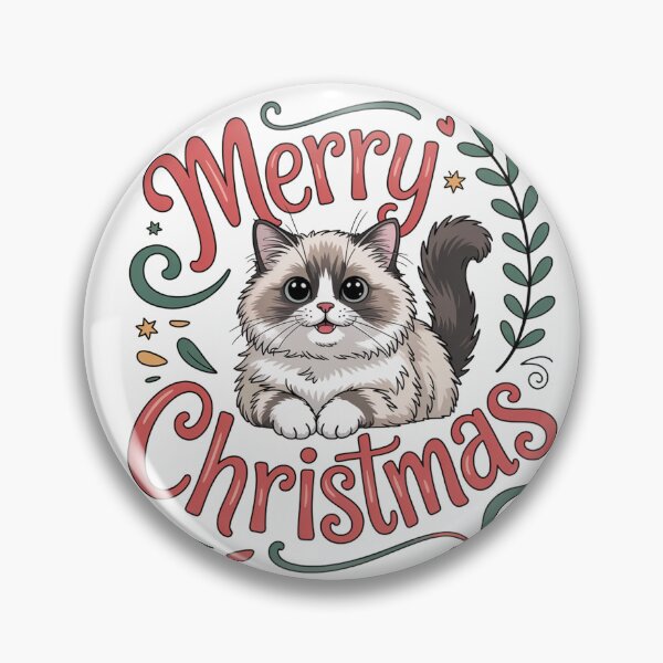 Item preview, Ragdoll cat merry Christmas Santa designed and sold by kaka8888.