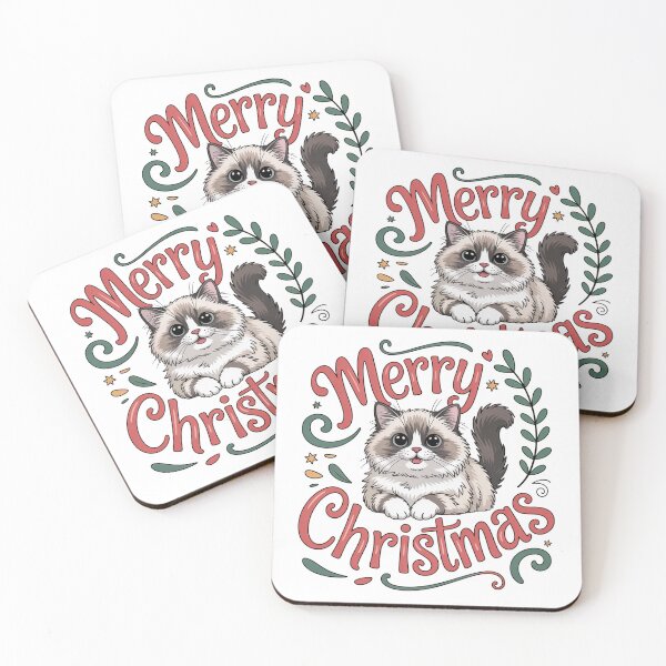 Item preview, Ragdoll cat merry Christmas Santa designed and sold by kaka8888.