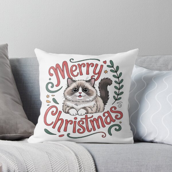 Item preview, Ragdoll cat merry Christmas Santa designed and sold by kaka8888.