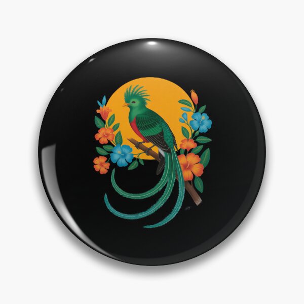 Item preview, Quetzal Guatemala Pride Bird lover watcher floral designed and sold by TechnicalSara.