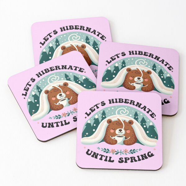 Item preview, Let’s Hibernate Until Spring Cute Bear Winter Cozy Sleepy Design designed and sold by socozora.