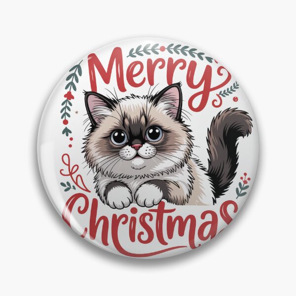 Item preview, Ragdoll cat merry Christmas Santa designed and sold by kaka8888.