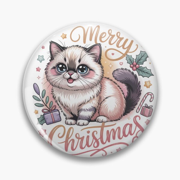 Item preview, Ragdoll cat merry Christmas Santa designed and sold by kaka8888.
