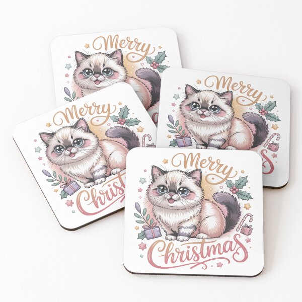 Item preview, Ragdoll cat merry Christmas Santa designed and sold by kaka8888.