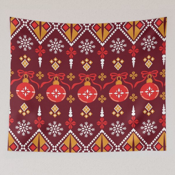 Item preview, Festive Christmas Ornament and Snowflake Pattern, seamless Christmas pattern designed and sold by RS4you.